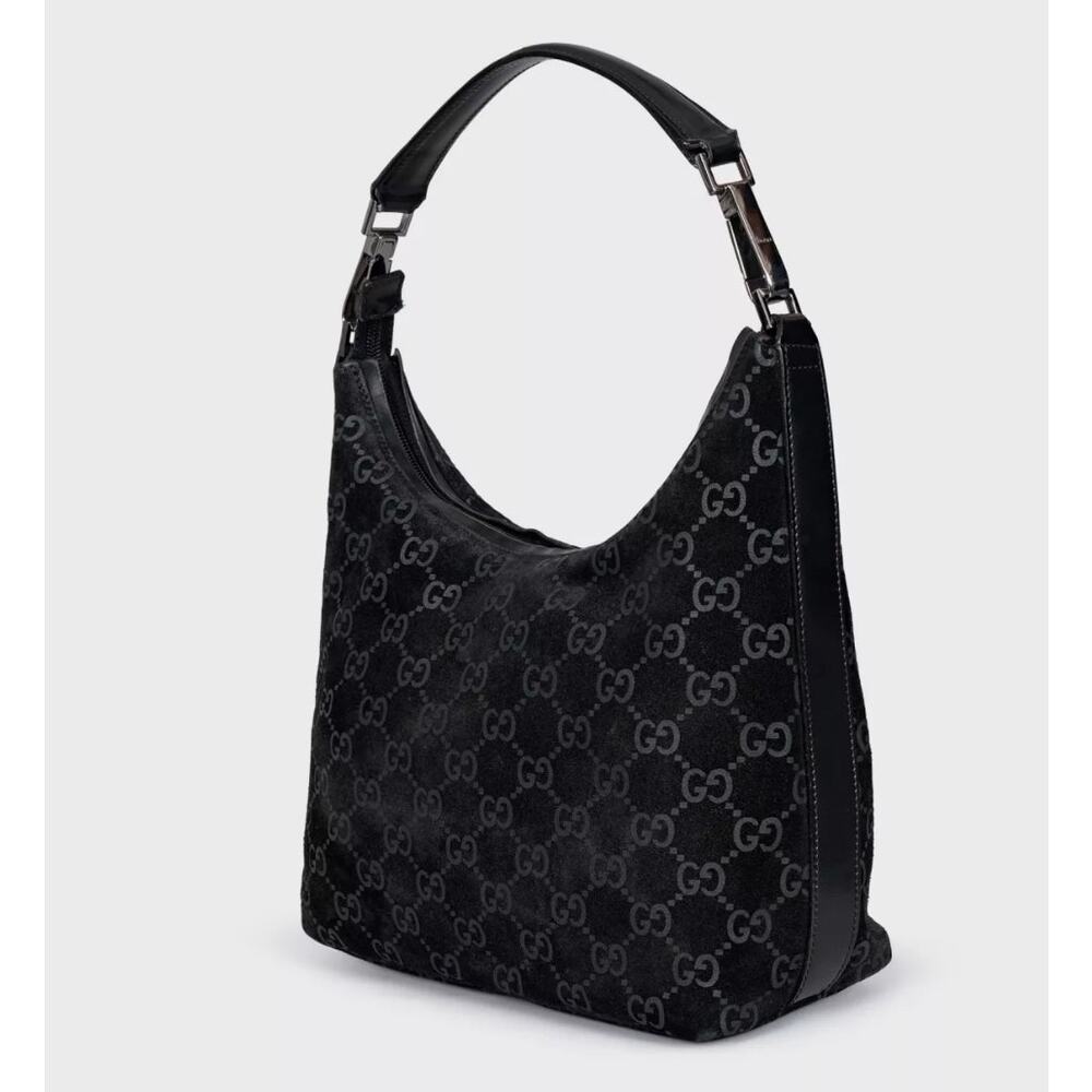 Gucci Abbey Black Suede Handbag with Dust Bag - Picture 2 of 7